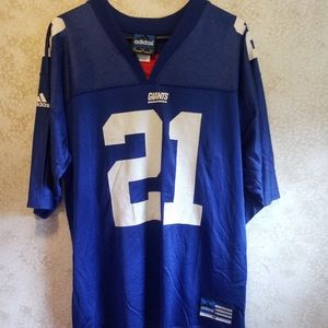 NY Giants Tiki Barber Adidas Jersey Medium